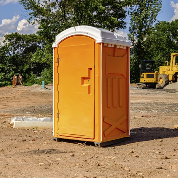 how often are the portable restrooms cleaned and serviced during a rental period in Roanoke LA